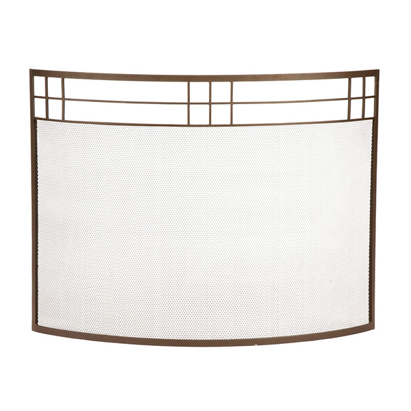 Minuteman SS-36Z Arts and Crafts Curved Fireplace Screen