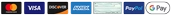 We accept all major credit cards, PayPal and Google Pay